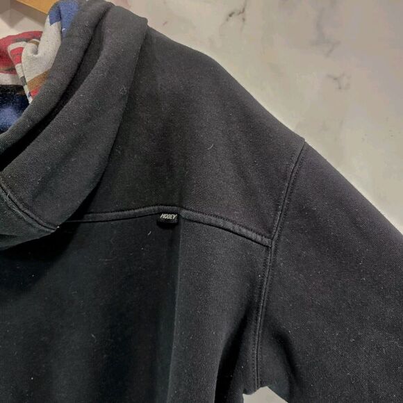 Hooey Hoodie Mens Large Black Sweatshirt Pullover Cotton Aztec Southwestern - Picture 9 of 11